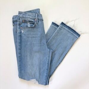 Mother The Rascal Ankle Jeans Women 28 Vacation Temptation Undone Hem 10234-259